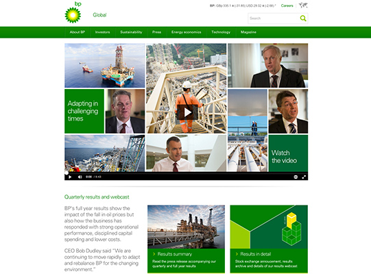 BP homepage